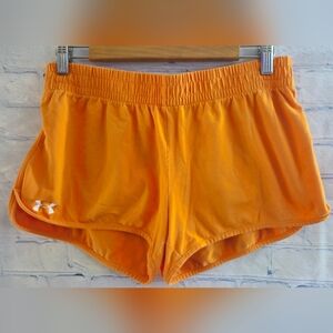 Under Armour Bright Orange Women's Athletic Shorts Size Large